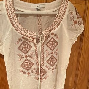 Beautiful cotton blouse cream new size small